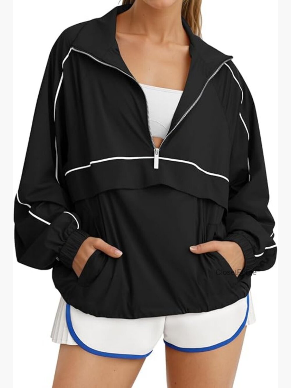 Quarter Zip Pullover UPF 50+ Lightweight Windbreaker Running Hiking Jacket